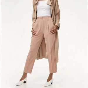 Aritzia Wilfred Essie Pants in Roebuck (tan/pink blush) - Size 6